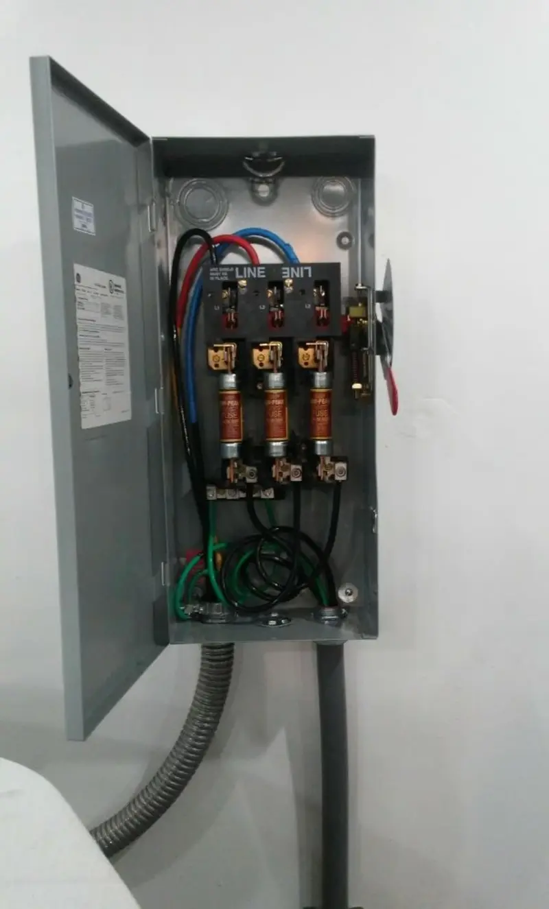 Three-phase disconnect switch installed for Electrical Wiring & Rewiring in Mount Arlington